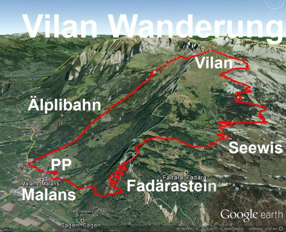 �lplibahn Vilan Seewis Malans Wanderung