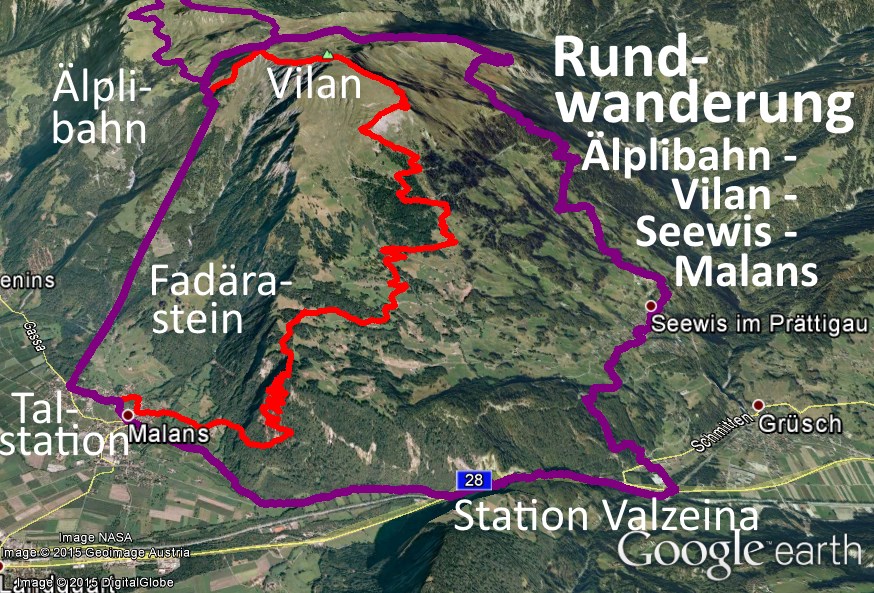 �lplibahn Vilan Seewis Malans Wanderung