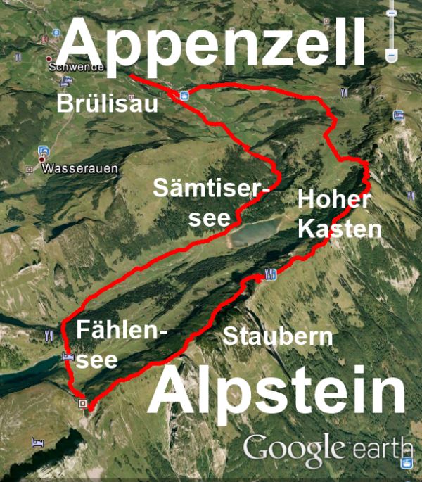 Alpstein Wanderung ab Brlisau mit Hoher Kasten, Staubern, Bollenwees