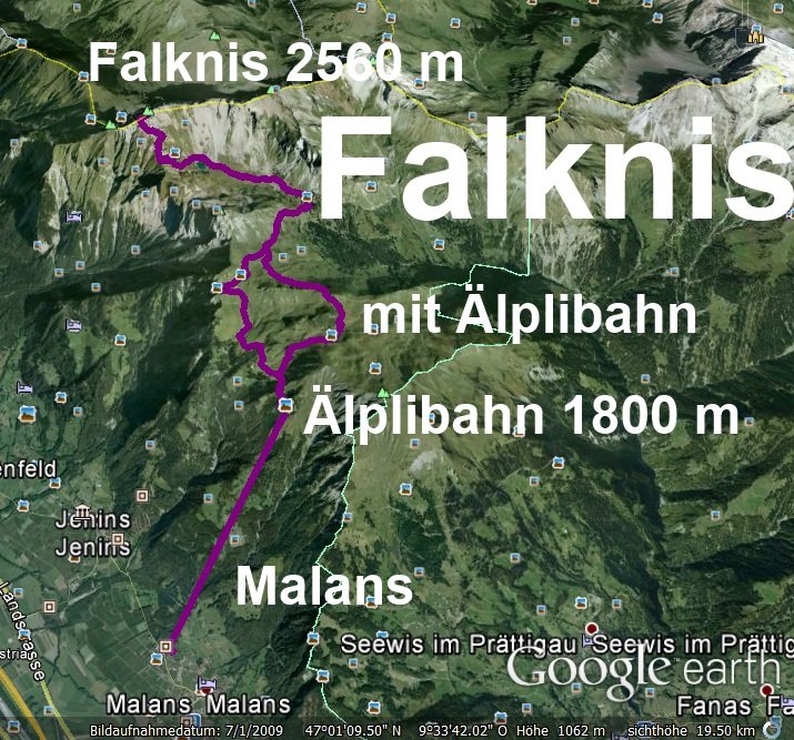 Falknis lplibahn Wanderung